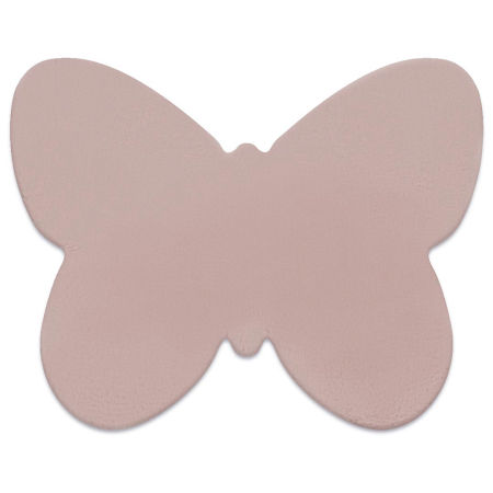 Różowy dywan MOTYL Shaggy dla dziewczynki: brudny róż, miękki, pluszowy, do prania