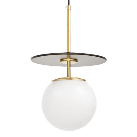 Nowoczesna lampa wisząca w mosiężnej oprawie z białym kloszem, stylowa DALTONA W1