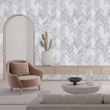 Tapeta jodełka drewno, jodełka francuska, szara