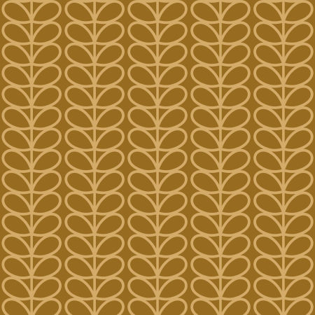 Miedziana tapeta w beżowe LISTKI nordycka skandynawska boho