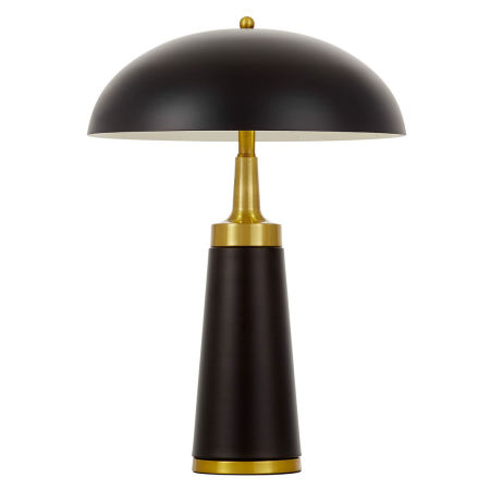 Czarno-złota lampa stołowa biurkowa nocna, metalowa, retro, vintage, bauhaus - FULTON