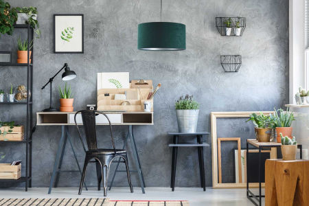 Zielono-srebrna lampa wisząca z kloszem z weluru w kształcie walca OLIMPIA