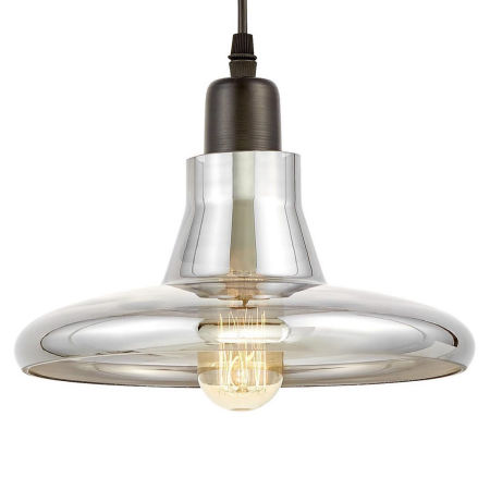 Nowoczesna, dymiona lampa wisząca ze szklanym kloszem ALTONI