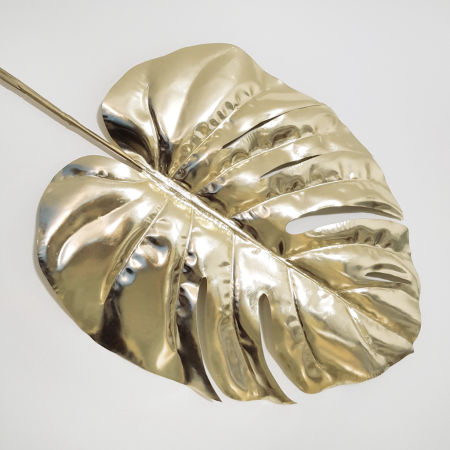 Sztuczny złoty liść monstery do ozdoby styl skandynawski, romantyczny