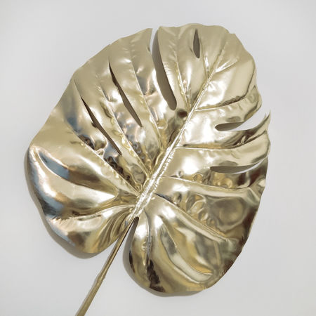 Sztuczny złoty liść monstery do ozdoby styl skandynawski, romantyczny