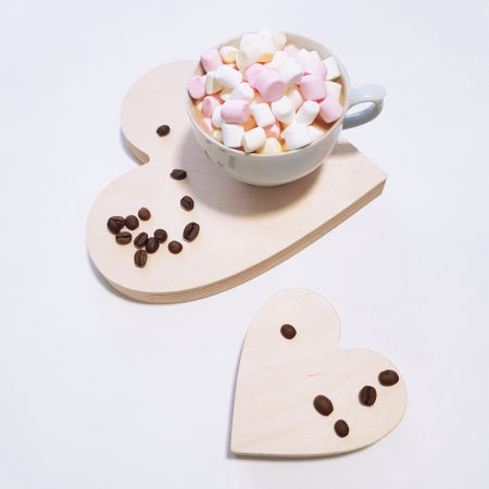 Dekoracja, ozdoba z drewna SERCE, SERDUSZKO