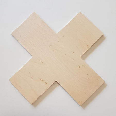 Dekoracyjna podkładka drewniana KRZYŻYK na stół pod kubek, talerz