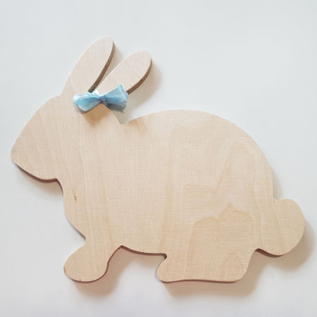 Ozdoba drewniana KRÓLIK na ścianę lub do postawienia