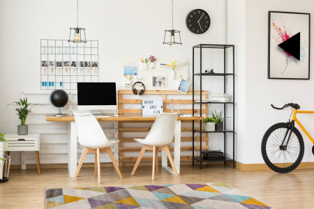 Młodzieżowy dywan geometryczny w kolorowe trójkąty Desert Abstract