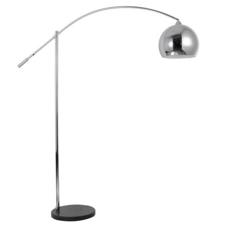 Lampa podłogowa srebrna kula chrom EVOLIO stojąca chromowana