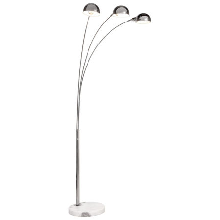 Chromowana lampa podłogowa WALLSCOT z trzema nowoczesnymi kloszami