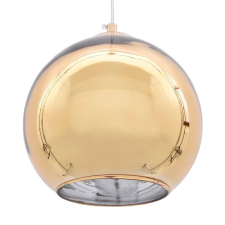 Złota szklana lampa wisząca LOBOS okrągła klosz kula nowoczesna