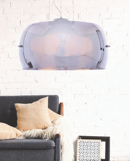 Nowoczesna szklana lampa wisząca NANO chromowana wielopunktowa