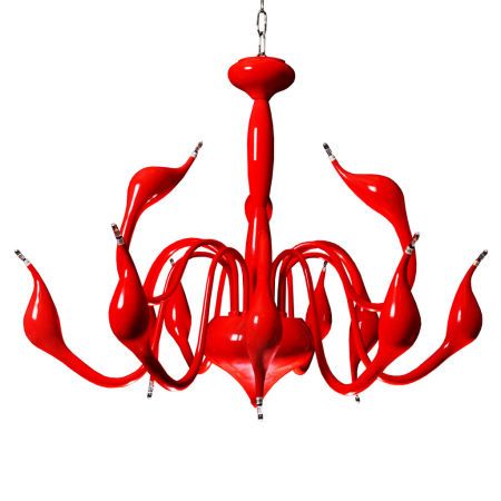 Żyrandol MAGICA W12 czerwony nowoczesny design
