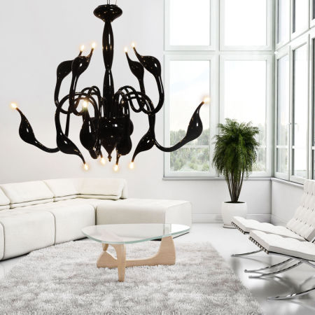 Żyrandol MAGICA czarny nowoczesny