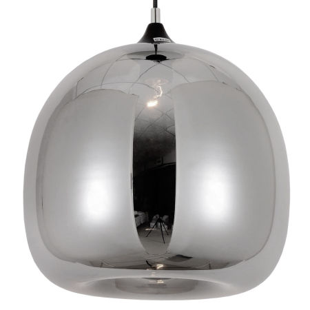 Szklana lampa wisząca CESIO w skandynawskim stylu z dymionym kloszem