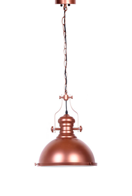 Lampa wisząca industrialna loft ELIGIO W1 kolor mosiądz miedź przemysłowa retro