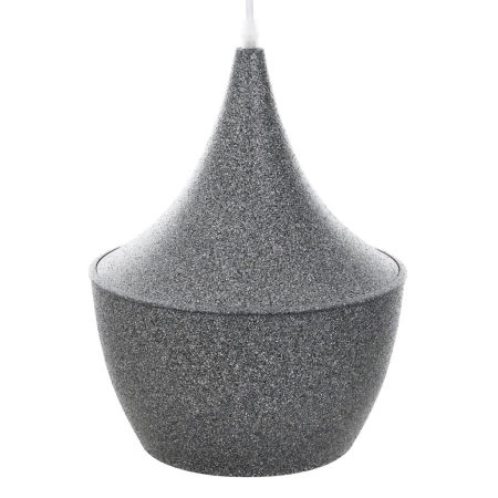 Granitowa, industrialna lampa wisząca ze złotym wnętrzem FOGGI 12B, skandynawska