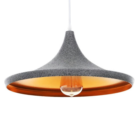 Nowoczesna, granitowo-złota lampa wisząca FOGGI 12C, industrialna, minimalistyczna