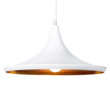 Elegancka designerska lampa wisząca FOGGI 12C biała, złota, loftowa