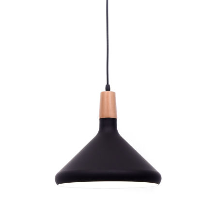 Metalowa nowoczesna lampa wisząca BAFIDO B1 czarna skandynawska zwis