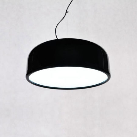 Czarna lampa wisząca SCUDO nowoczesna, metalowa, minimalistyczna