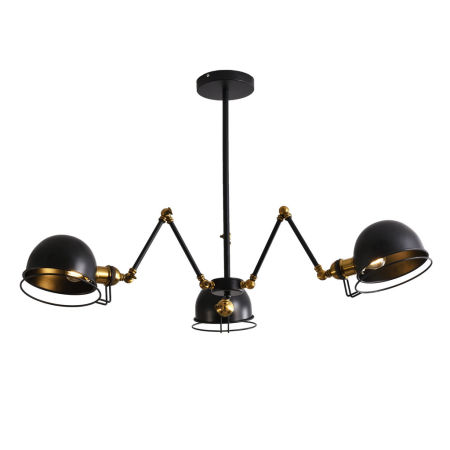 Potrójna lampa wisząca VALMONTI W3 czarna metalowa nowoczesna