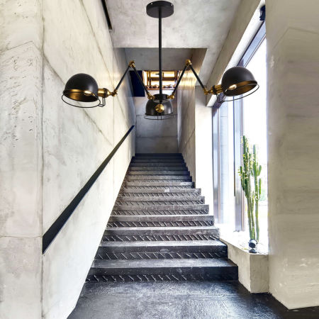 Potrójna lampa wisząca VALMONTI W3 czarna metalowa nowoczesna