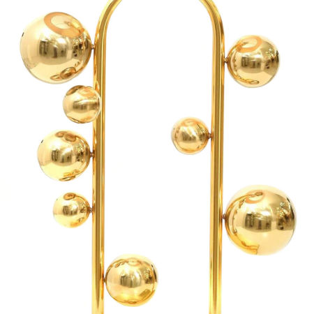 Elegancka, biało-złota lampa biurkowa, nocna SELARI