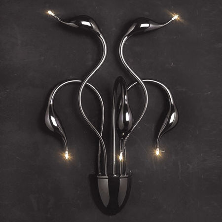 Kinkiet MAGICA W5 czarny pięcioramienny nowoczesny designerski