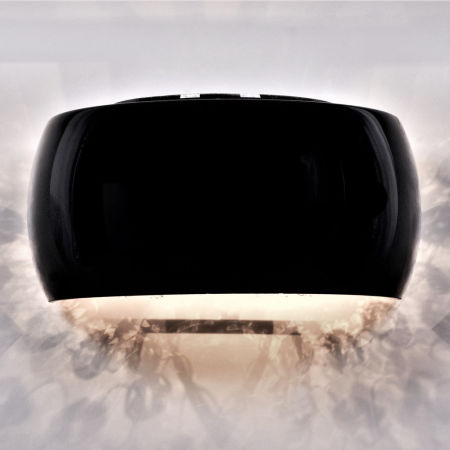 Kinkiet nowoczesny DISPOSA czarny lampa ścienna z kryształkami