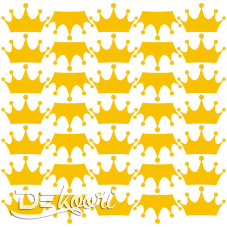 Naklejki KORONY samoprzylepne, modne, dekoracyjne (różne kolory)