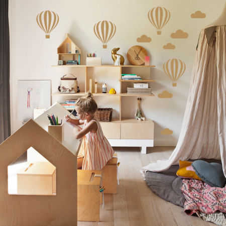 Naklejki na ścianę BALONY i CHMURKI dekoracyjne, dla dzieci (różne kolory)