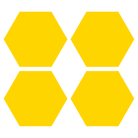 Naklejki plastry miodu, heksagony, na szybę, ścianę, meble, samoprzylepne, różne kolory