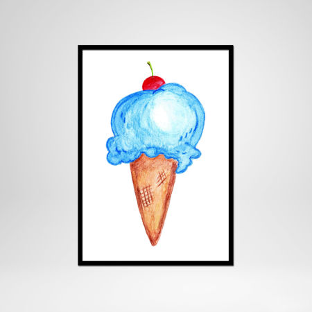 Dekoracyjny plakat ścienny LODY kolorowa grafika na ścianę