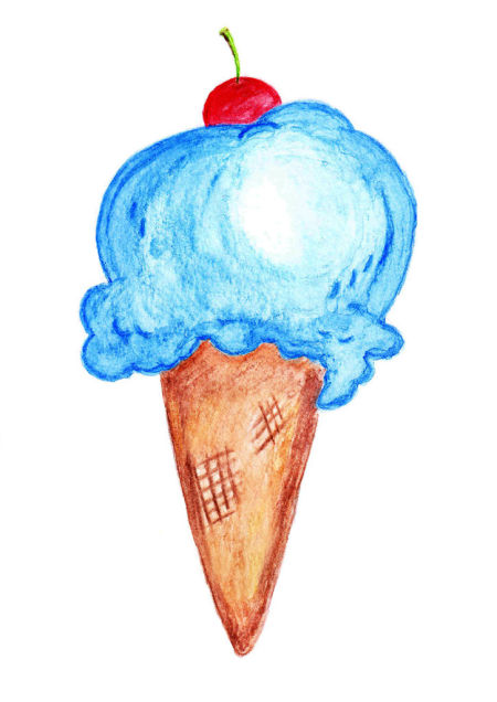 Dekoracyjny plakat ścienny LODY kolorowa grafika na ścianę