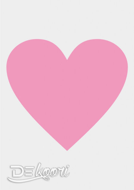 Plakat na ścianę RÓŻOWE SERCE