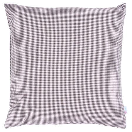 Poszewka KRATKA drobna brązowo-ecru