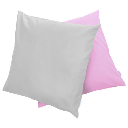 Różowa poszewka na poduszkę ozdobną jasiek jednobarwna gładka 40x40