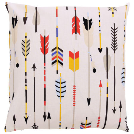 Poszewka na poduszkę kolorowe STRZAŁKI INDIAŃSKIE na tle ecru