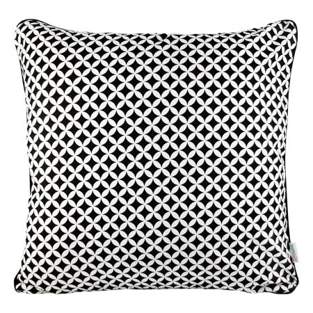 Orientalna poszewka na poduszkę w czarno-biały marokański wzór retro