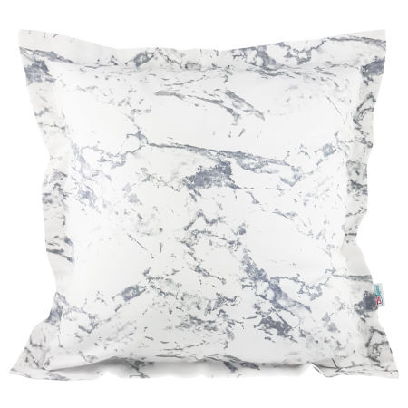Dekoracyjna poszewka na poduszkę w biało-szary marmur