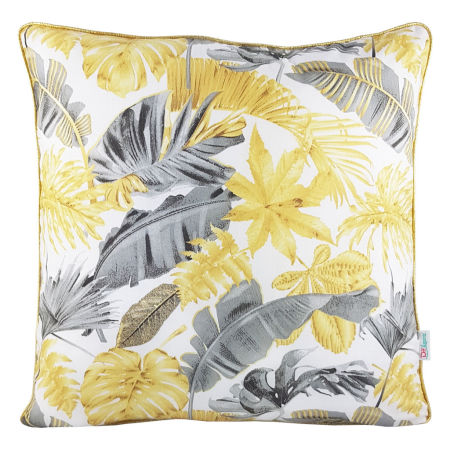 Poszewka na poduszki glamour w złote i szare liście na białym tle