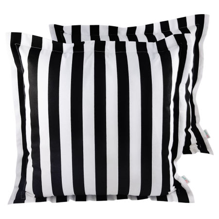 Nowoczesna poszewka w elegancki wzór biało-czarne pasy pionowe
