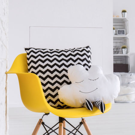 Poszewka na poduszkę w zygzaki, czarno-biała, dekoracyjna
