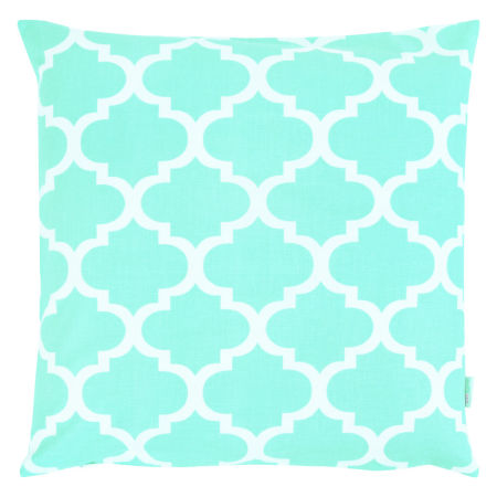 Poszewka na poduszkę ozdobną MAROKAŃSKA KONICZYNA miętowo-biała