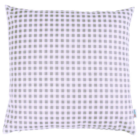 Poszewka w KRATKĘ na poduszkę szara biała dekoracyjna