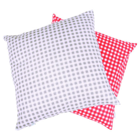 Poszewka w KRATKĘ na poduszkę szara biała dekoracyjna