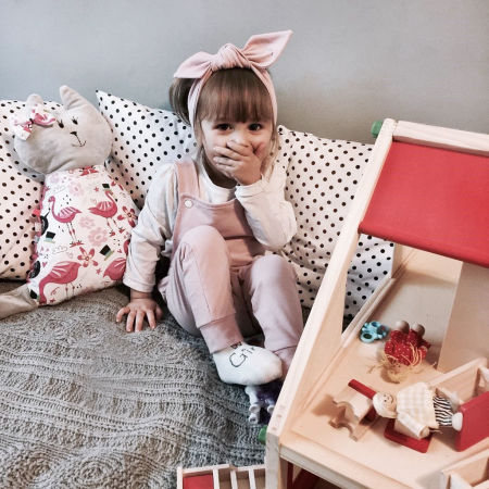 Poszewka na poduszkę w kropki groszki 7 mm, biało-czarna, dekoracyjna