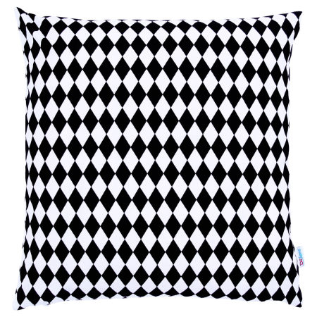 Poszewka dekoracyjna na poduszkę w ROMBY biało-czarne